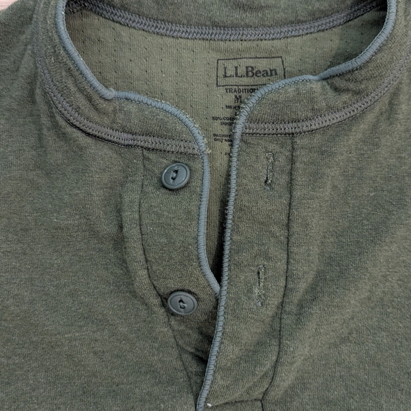 Men's Green Henley Shirt - Picture 2 of 8